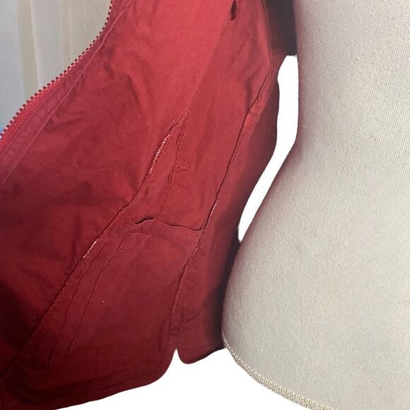 Duluth Trading Co Wm’s Sz Lrg Dark Red Vented Mesh Back Utility Fishing Jacket - Picture 3 of 5